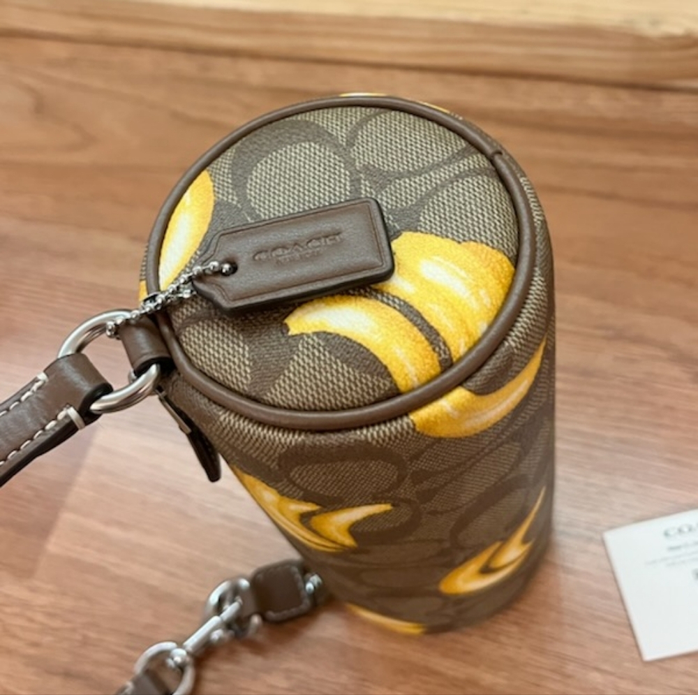 Coach Nolita Barrel Bag In Signature Canvas With Banana Print - Picture 5 of 14